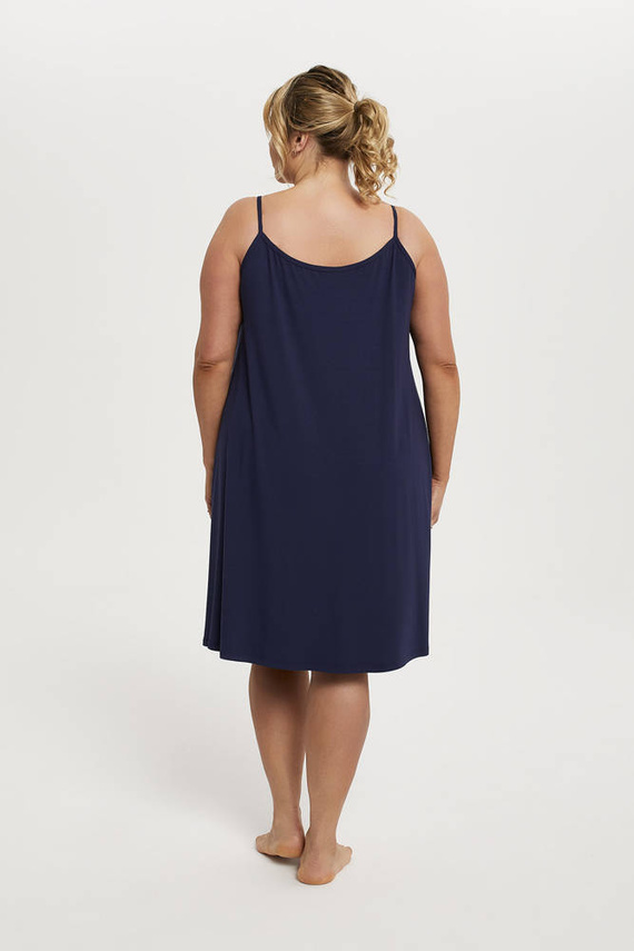 Koszula damska na wąskich ramiączkach Song Italia Fashion - granatowy