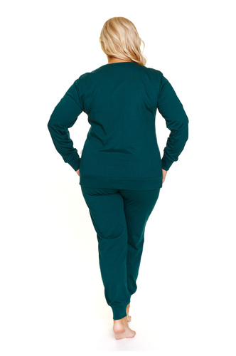 Doctor Nap 4349 – Piżama damska rozpinana z bawełny | Wygodne spodnie jogger