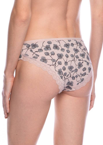 Figi Damskie L-1549 BI A'2 Lama - czarny-pudrowy róż