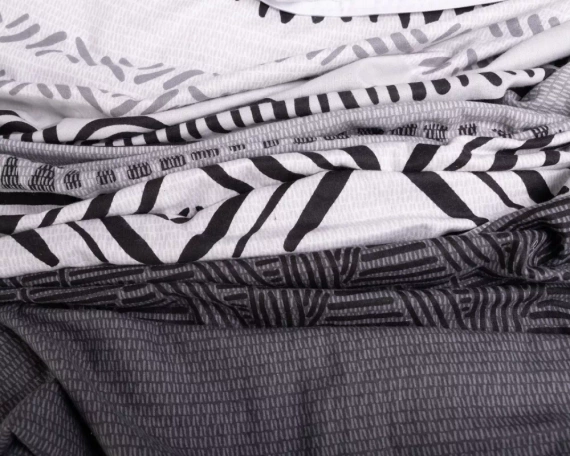 Pościel flanelowa ornamenty F-91 Matex szary/grafitowy