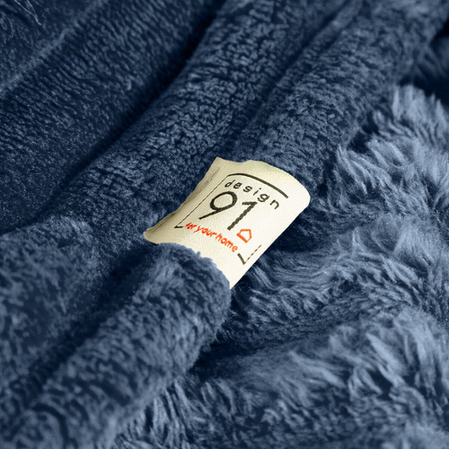 Koc narzuta z mikrofibry Soft Designe91 granatowy 