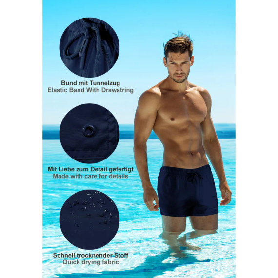 Szorty kąpielowe SZ2401 Sesto Senso granatowy