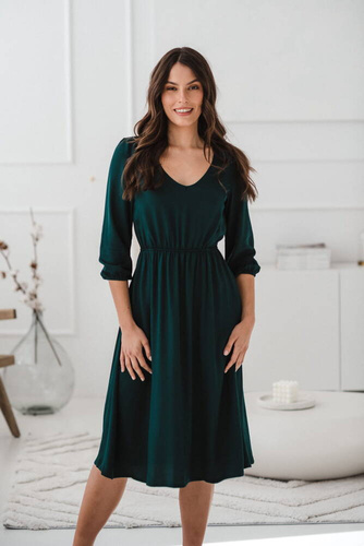 Sukienka ciążowa i do karmienia Lovely Dress Midi Milk&Love morski 