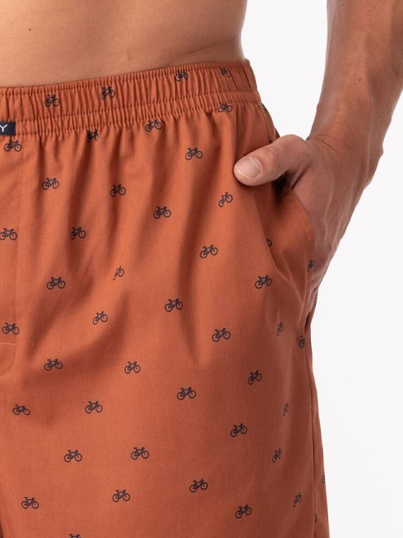 Spodenki piżamowe męskie MXC 117 Key brązowy