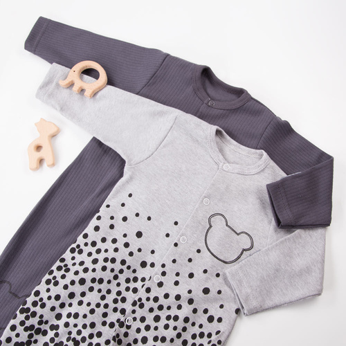 Pajac dla chłopca Magic Eevi - grafit prążek 