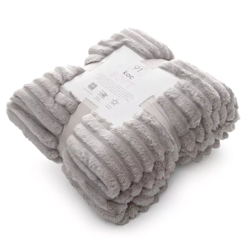 Koc narzuta z mikrofibry Soft Designe91 beżowy 