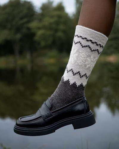 Skarpety Gabriella SW/070 – zimowe damskie skarpety z wełny i akrylu, ciepłe i wygodne