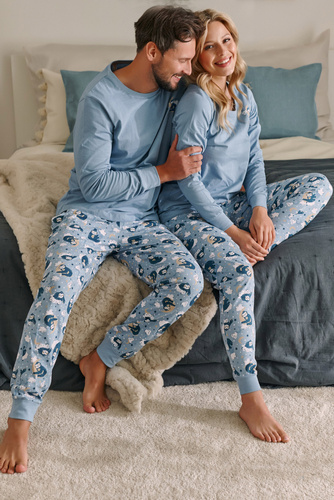 PMB.4511 "Sloth" Piżama Męska Doctor Nap - black