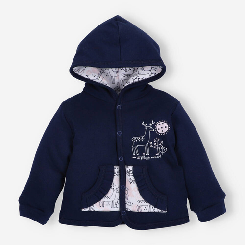 Kurtka Jelonki z bawełny organicznej Nini granatowy