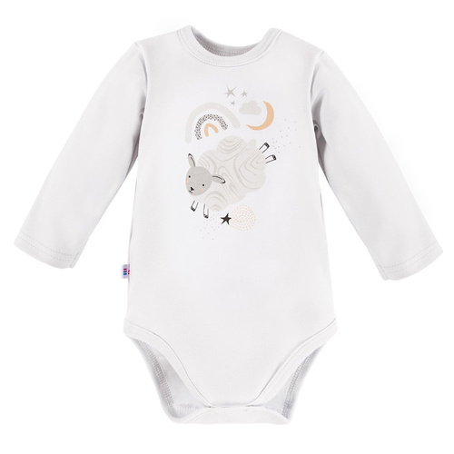 Body z długim rękawem Mellow Ewa Klucze - biały