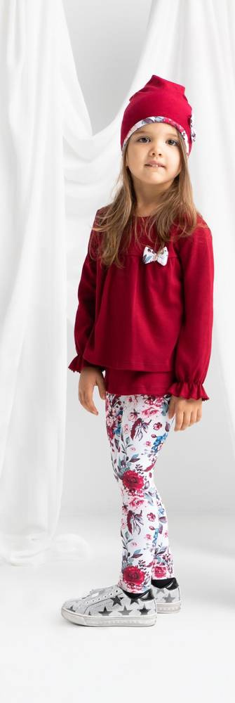 180138 Kate Bluzka z długim rękawem Nicol - bordo