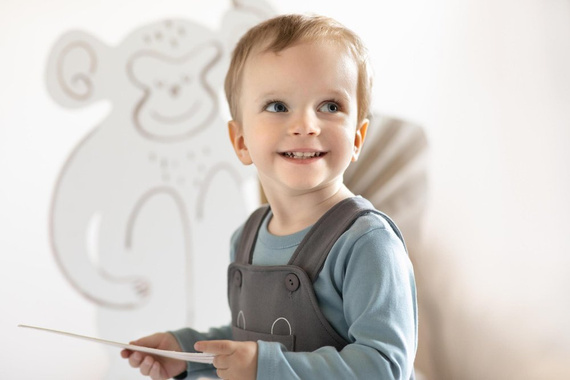 Ogrodniczki niemowlęce Slow Life Pinokio - grafit