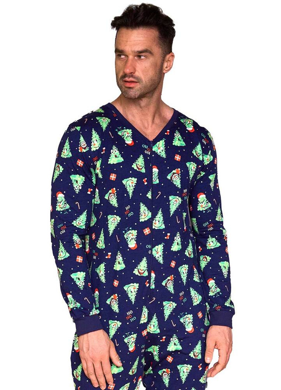 Kombinezon męski 196/284 Christmas Tree 2 Cornette granatowy