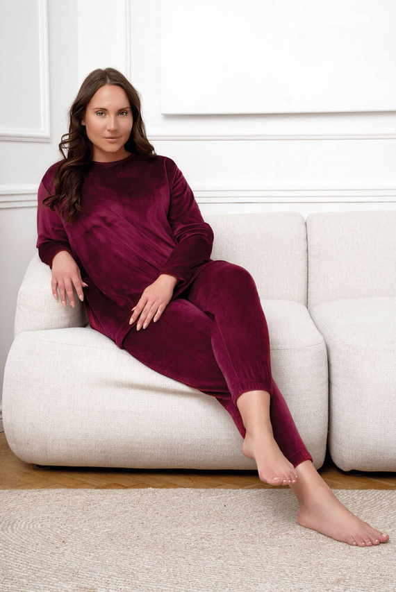 Komplet damski Akara Italian Fashion - bordowy