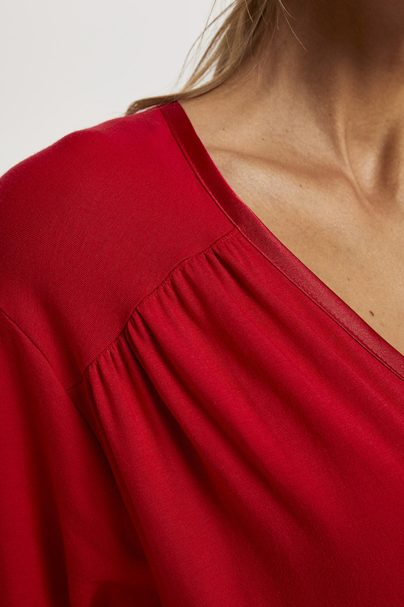 Szlafrok Damski Song Italian Fashion - czerwony