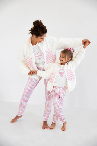 Bluza dziecięca Nanny Kids Sensis - ecru-różowy