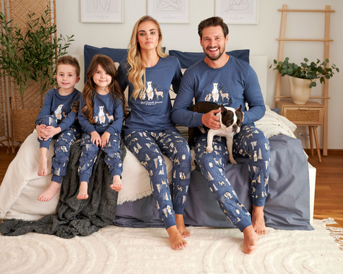 PM.4340 "Animals" Piżama Damska Doctor Nap - deep blue