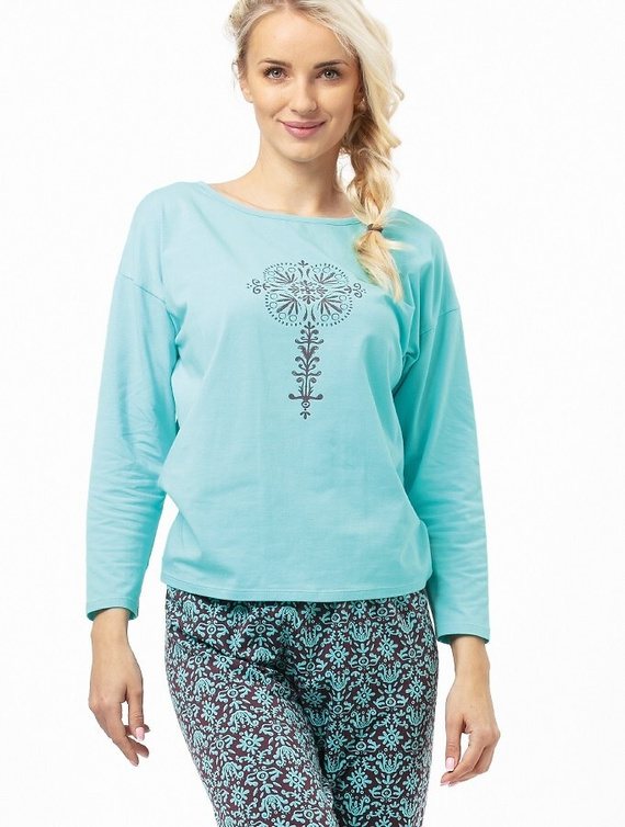 Piżama Damska LNS 972 Key turkusowy