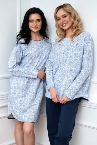 Koszula nocna damska Gracjela Italian Fashion - druk niebieski 