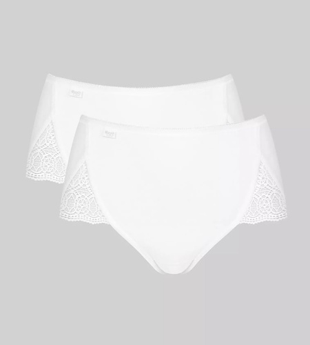 Figi Damskie 2-pak Pure Sense Luxe Maxi C2P - white