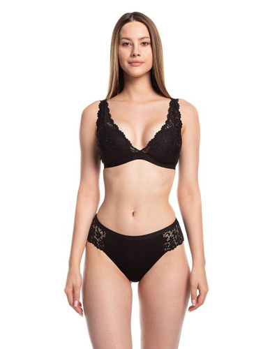  Figi Damskie L-POL 5024 BI-02  Lama czarny