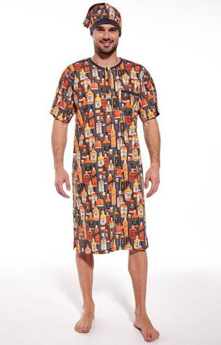 Koszula męska 110/23 Whiskey Cornette grafitowy