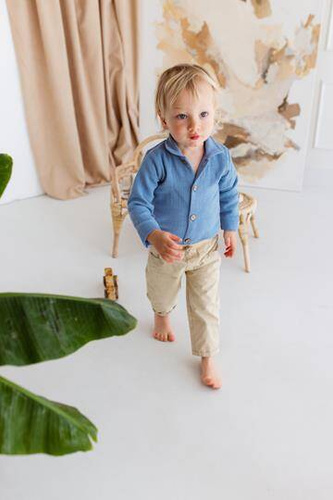 Koszulobody długi rękaw muślinowe "Just Muslin Blue" Makoma 