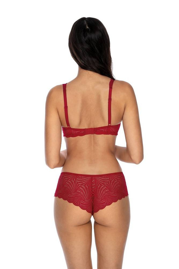 Biustonosz Usztywniany M-3343/22 Lou Mat czerwony