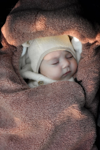 Śpiworek do wózka Alpaka Dusty Pink Makaszka