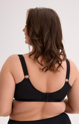 Gaia Willow BSM 1320 czarny biustonosz soft – duży biust, koronka, stabilny