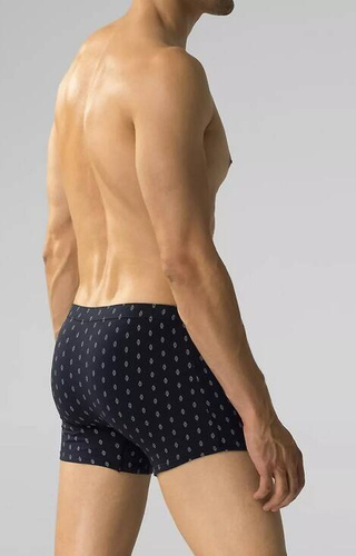 Bokserki męskie 3MH-195  Atlantic -  granatowy-niebieski-szary