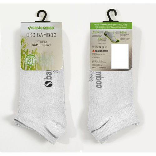 Eko Bamboo Skarpety stopki bambusowe Sesto Senso popiel