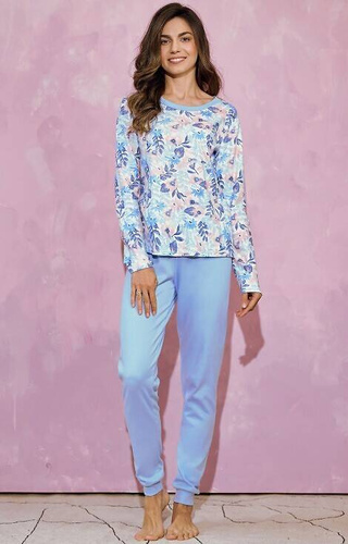 Piżama damska 3237 Ginny Taro -niebieska 