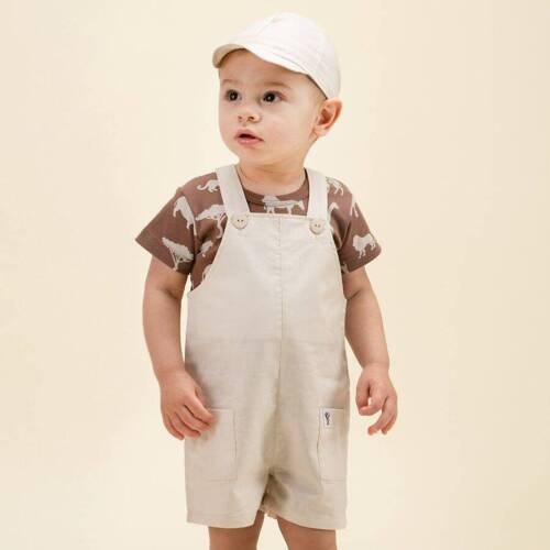 Ogrodniczki dla chłopca Safari Pinokio - beżowy