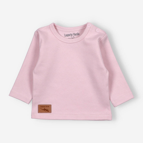 Bluzka gładka Lagarto Verde - różowy