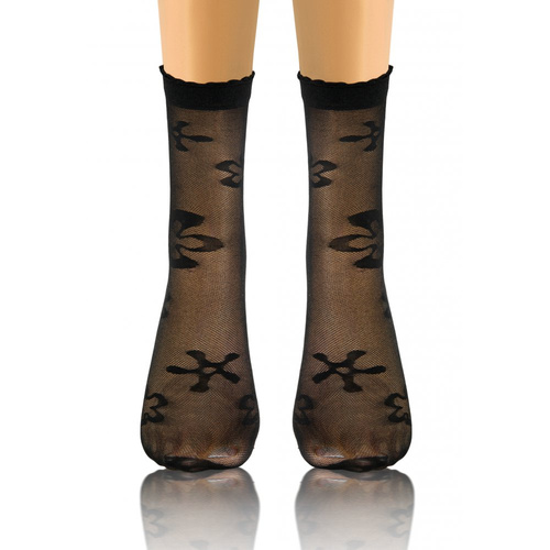 Skarpetki damskie Sesto Senso wzór 06 kwiaty