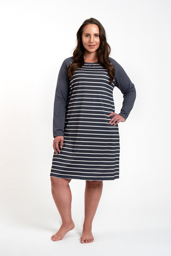 Koszula nocna damska Oda Italian Fashion - druk grafitowy