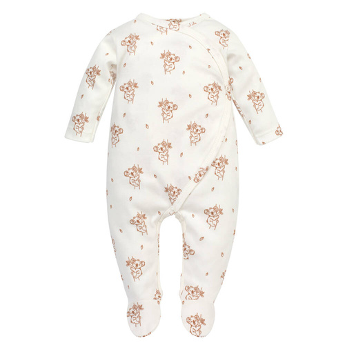 Pajac niemowlęcy wiązany Lovely Day Pinokio - ecru koala