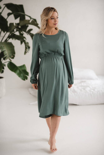 Sukienka ciążowa i do karmienia Lovely Dress Midi Milk&Love miętowy