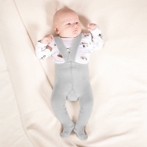 Rajstopy bambusowe z szelkami 141604 Nicol - popielaty