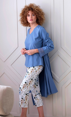 Szlafrok damski 402 Cana - denim