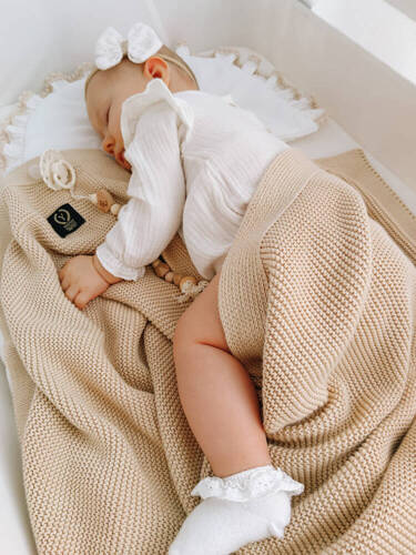 Kocyk Monaco French bambus/bawełna YOSOY - sunny beige