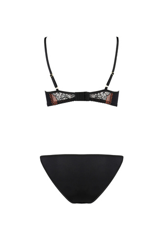 Komplet Mirella Set Open Bra Casmir czarny