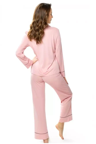 Piżama damska 86562 Elitte rozpinana Mewa ciemny różowy