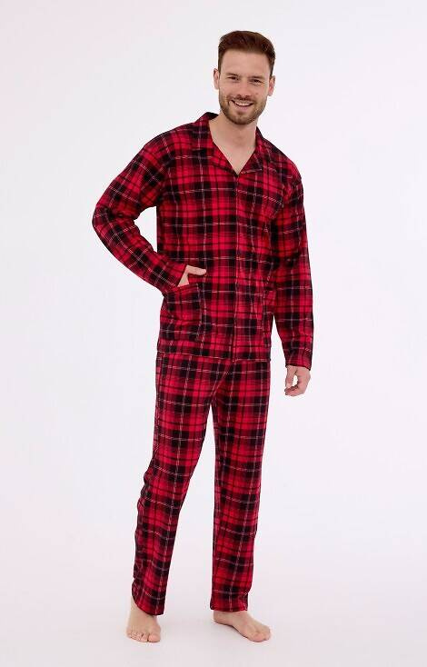 Piżama męska rozpinana 905/277 Cornette czerwony