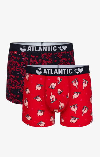 Bokserki męskie 2GMH-018 A'3 Atlantic granatowy czerwony