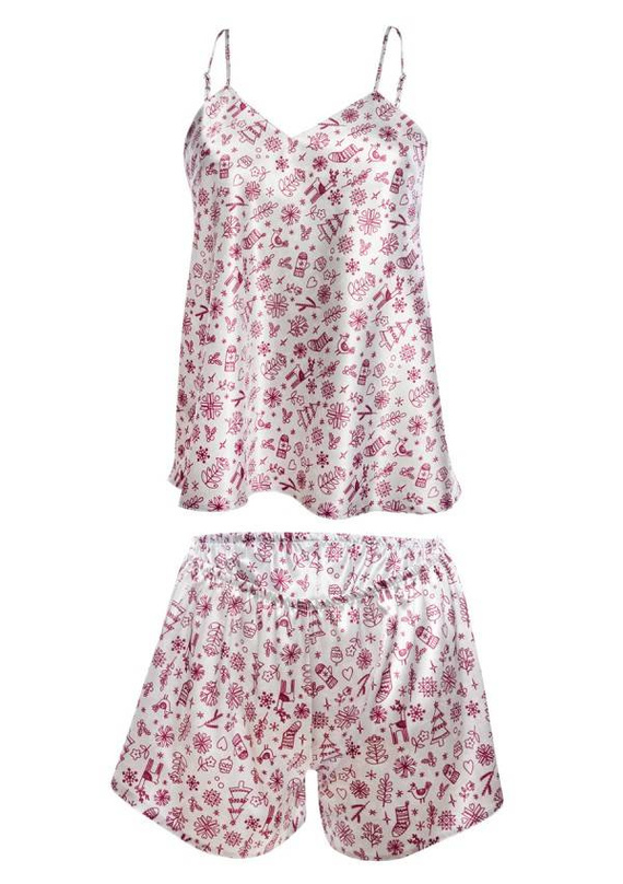 Piżama Damska Satynowa DK-KK DKaren - wzór 013