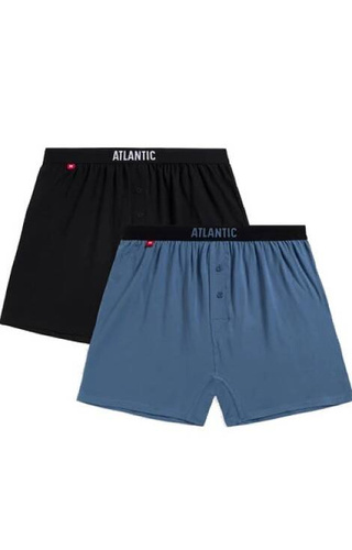 Bokserki męskie 2MBX-025/24 A'2 Atlantic- niebieski-czarny