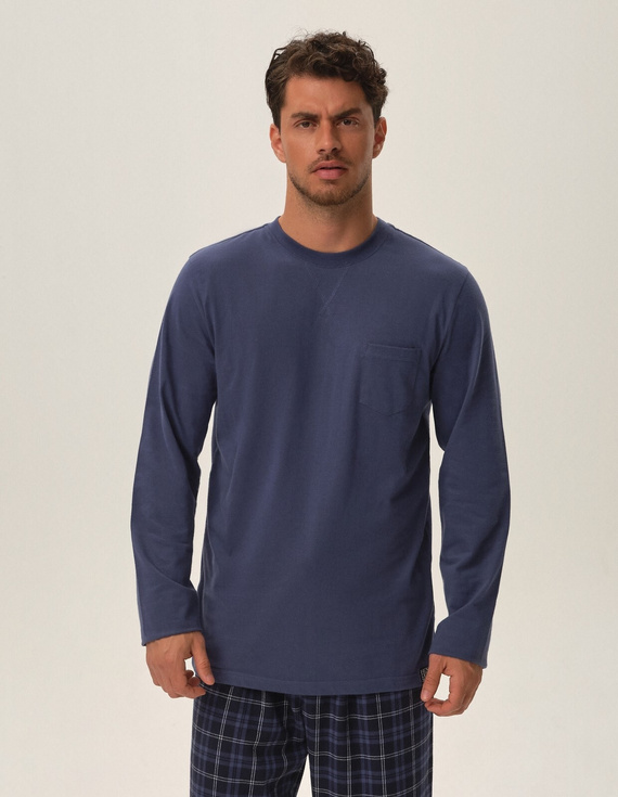 Piżama Męska 41913 Herb Henderson -niebieski