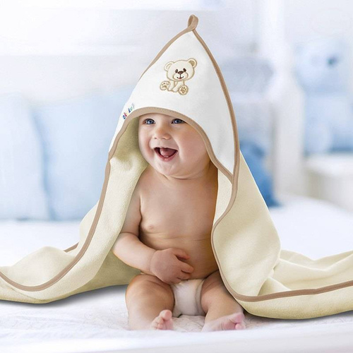 Niemowlęce okrycie kąpielowe Panda Akuku grafitowy 